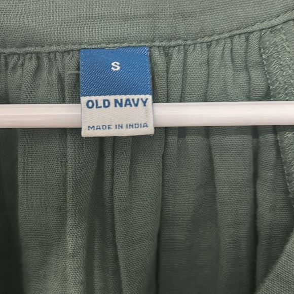 Old Navy Green Flutter-Sleeve V-Neck Mini Swing Dress size small - Picture 3 of 6